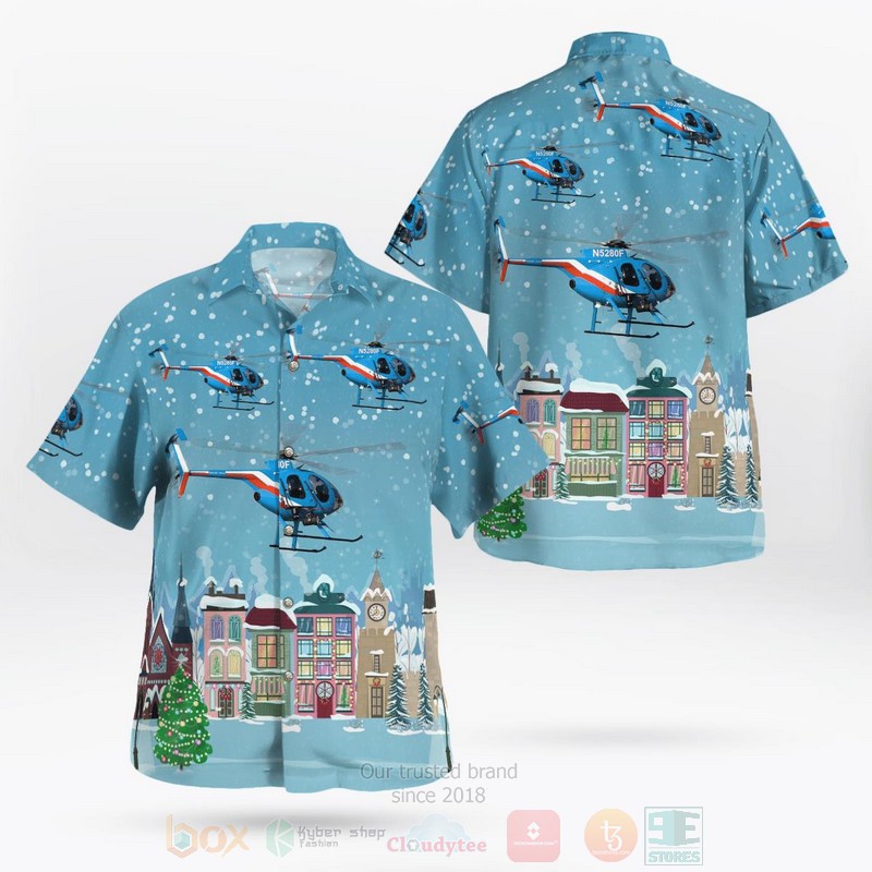 Houston Police MD 500E 369E Christmas Hawaiian Shirt