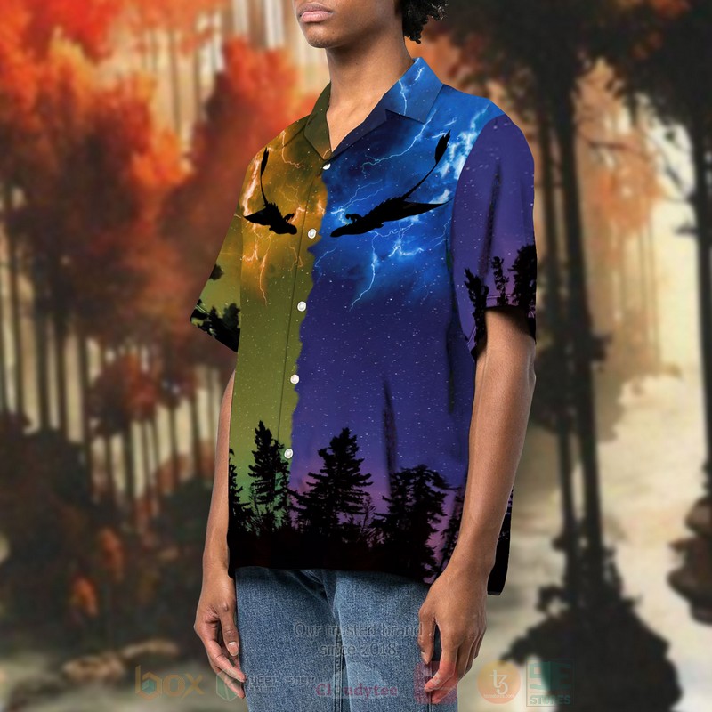 BEST How To Train Your Dragon Green-Blue 3D Aloha Shirt 2 How To Train Your Dragon Green Blue Hawaiian Shirt 1