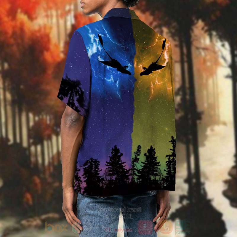 BEST How To Train Your Dragon Green-Blue 3D Aloha Shirt 3 How To Train Your Dragon Green Blue Hawaiian Shirt 1 2