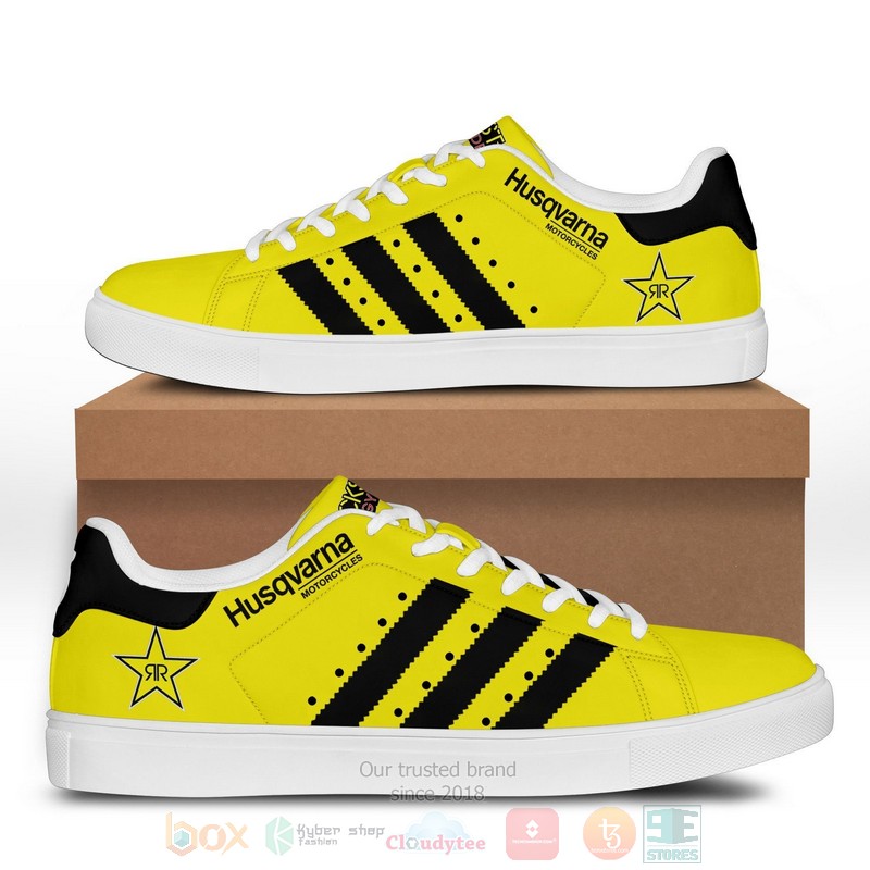 BEST Husqvarna Motorcycles Racing Yellow Stan Smith Shoes Sneakers