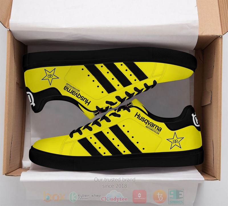 BEST Husqvarna Motorcycles Racing Yellow Stan Smith Shoes Sneakers word3