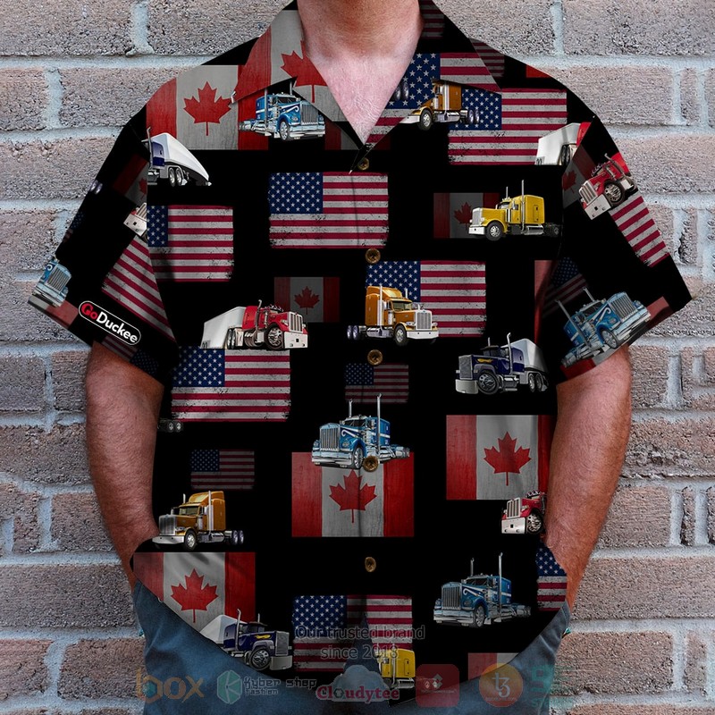 BEST I Identify As A Trucker Canada & American Truck Custom Name 3D Aloha Shirt 2 BEST I Identify As A Trucker Canada & American Truck Custom Name 3D Aloha Shirt word1
