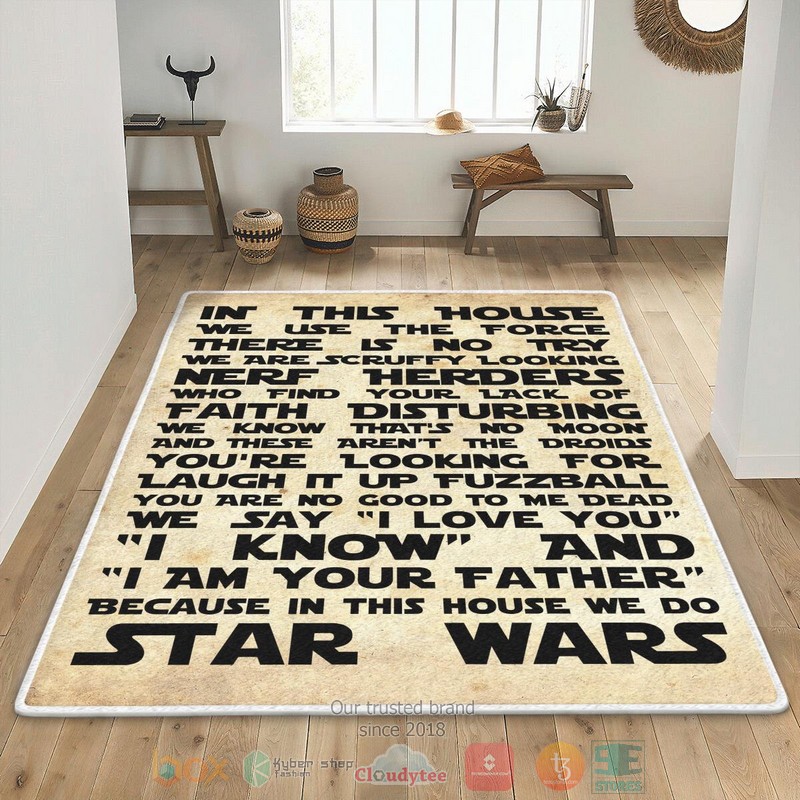 I am your father Because in this house we do Star Wars rug 1 2