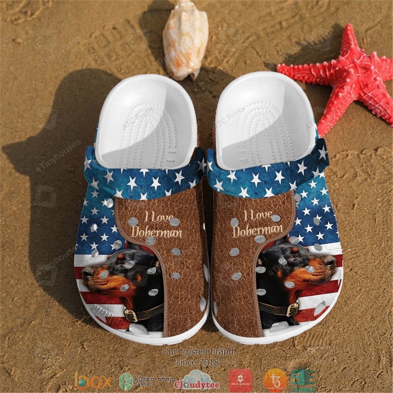 I love Doberman Crocband Clogs