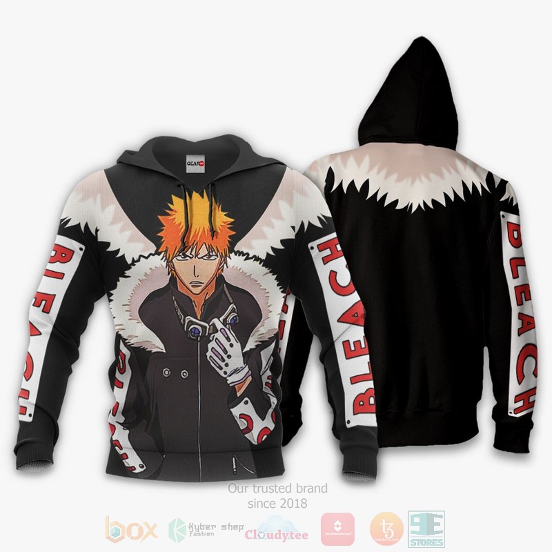BEST Anime Ichigo Kurosaki Custom Bleach All Over Print Hoodie-Bomber Jacket 3 Ichigo Kurosaki Custom Bleach Anime 3D Hoodie Bomber Jacket 1 2