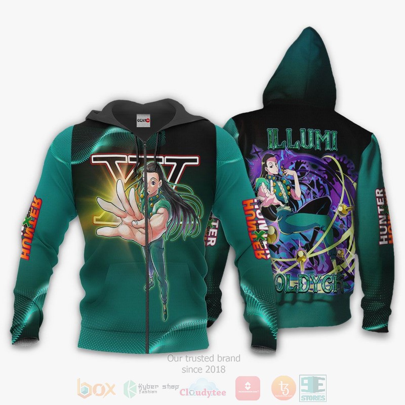 BEST Anime Illumi Zoldyck Custom Hunter x Hunter All Over Print Hoodie-Bomber Jacket 1 Illumi Zoldyck Custom Anime Hunter x Hunter 3D Hoodie Bomber Jacket