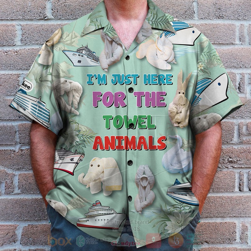 BEST I'm Just Here For The Towel Animals 3D Aloha Shirt 2 BEST I'm Just Here For The Towel Animals 3D Aloha Shirt word2
