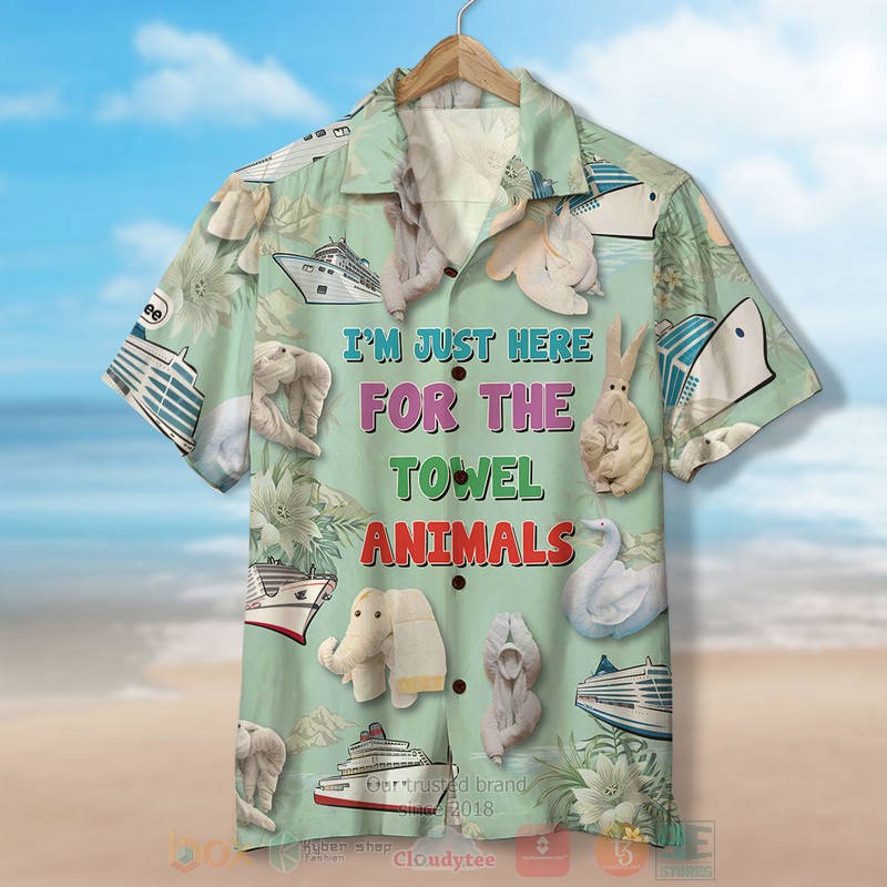 BEST I'm Just Here For The Towel Animals 3D Aloha Shirt 3 BEST I'm Just Here For The Towel Animals 3D Aloha Shirt word2