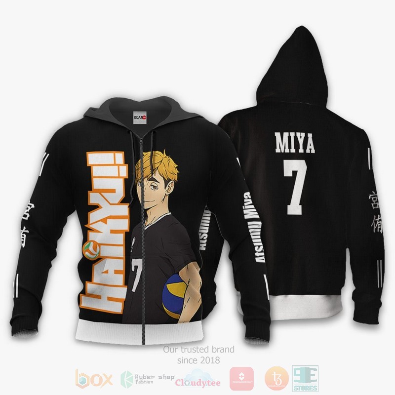 Inarizaki Atsumu Miya Haikyuu Anime 3D Hoodie Bomber Jacket