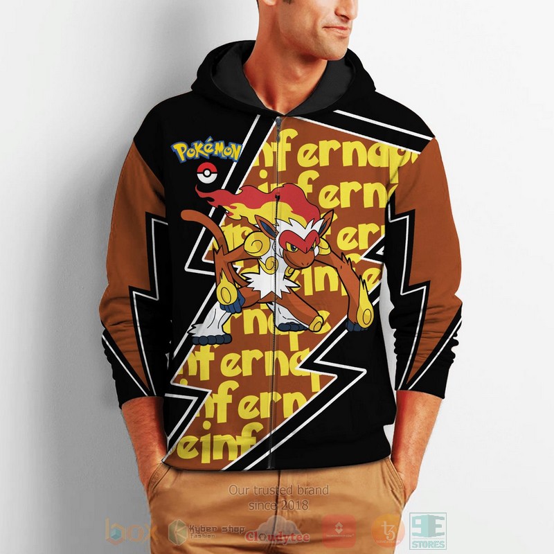 Infernape Costume Pokemon 3D Zip Hoodie 1