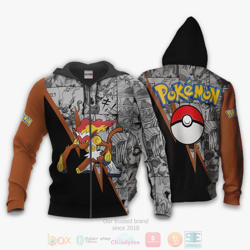 Infernape Custom Pokemon Anime Manga 3D Hoodie Bomber Jacket