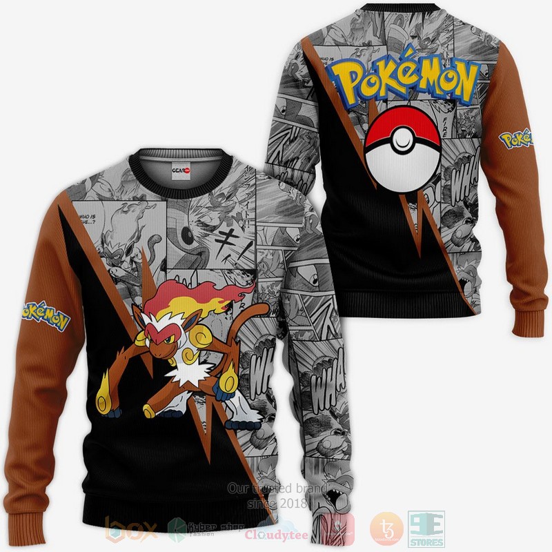 BEST Anime Infernape Custom Pokemon Anime-Manga All Over Print Hoodie-Bomber Jacket 2 Infernape Custom Pokemon Anime Manga 3D Hoodie Bomber Jacket 1