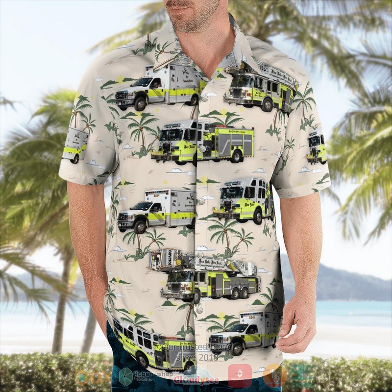 Ingleside Lake County Illinois Fox Lake Fire Department Hawaiian Shirt 1 2 3