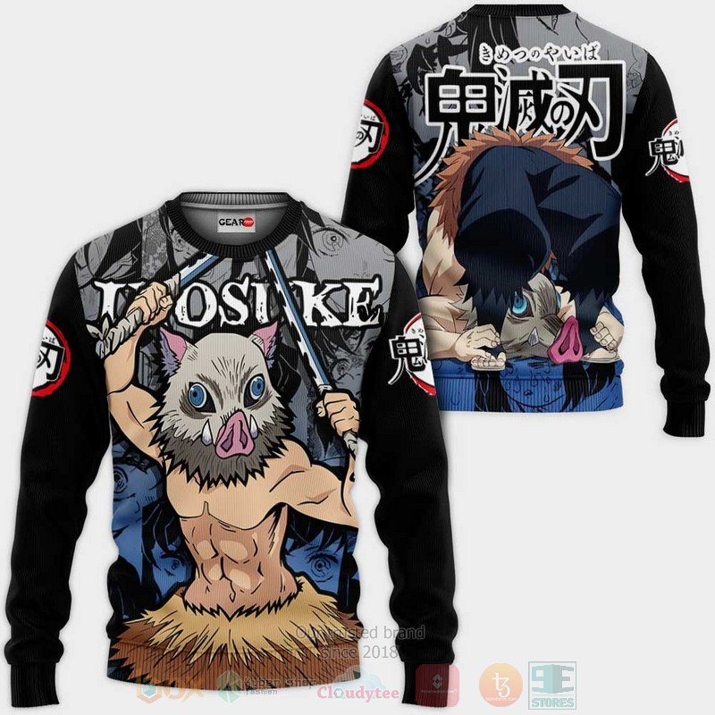 BEST Anime Inosuke Custom Kimetsu Anime-Manga All Over Print Hoodie-Bomber Jacket 2 Inosuke Custom Kimetsu Anime Manga 3D Hoodie Bomber Jacket 1