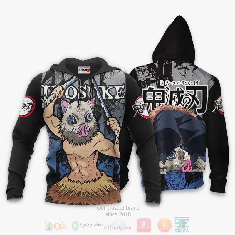 BEST Anime Inosuke Custom Kimetsu Anime-Manga All Over Print Hoodie-Bomber Jacket 3 Inosuke Custom Kimetsu Anime Manga 3D Hoodie Bomber Jacket 1 2