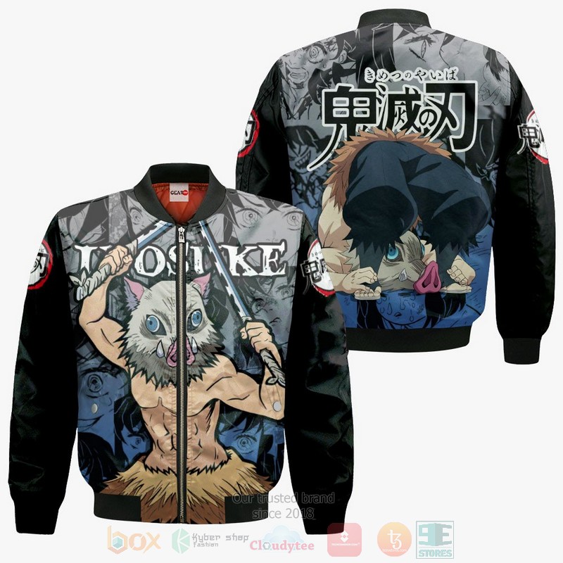 BEST Anime Inosuke Custom Kimetsu Anime-Manga All Over Print Hoodie-Bomber Jacket 4 Inosuke Custom Kimetsu Anime Manga 3D Hoodie Bomber Jacket 1 2 3