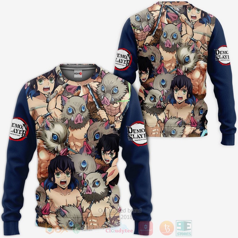 BEST Anime Inosuke Hashibira Custom Kimetsu All Over Print Hoodie-Bomber Jacket 2 Inosuke Hashibira Custom Kimetsu Anime 3D Hoodie Bomber Jacket 1