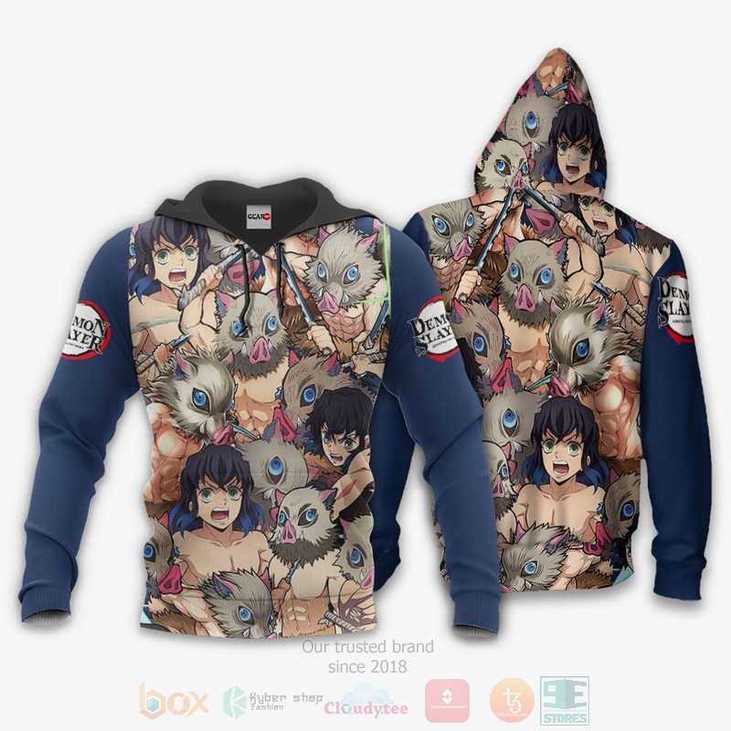BEST Anime Inosuke Hashibira Custom Kimetsu All Over Print Hoodie-Bomber Jacket 3 Inosuke Hashibira Custom Kimetsu Anime 3D Hoodie Bomber Jacket 1 2
