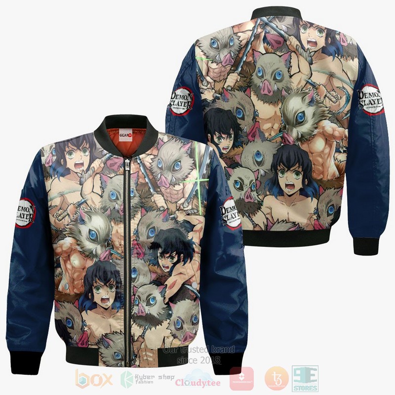 BEST Anime Inosuke Hashibira Custom Kimetsu All Over Print Hoodie-Bomber Jacket 4 Inosuke Hashibira Custom Kimetsu Anime 3D Hoodie Bomber Jacket 1 2 3