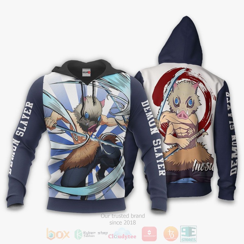 BEST Anime Inosuke Hashibira Kimetsu All Over Print Hoodie-Bomber Jacket 3 Inosuke Hashibira Kimetsu Anime 3D Hoodie Bomber Jacket 1 2