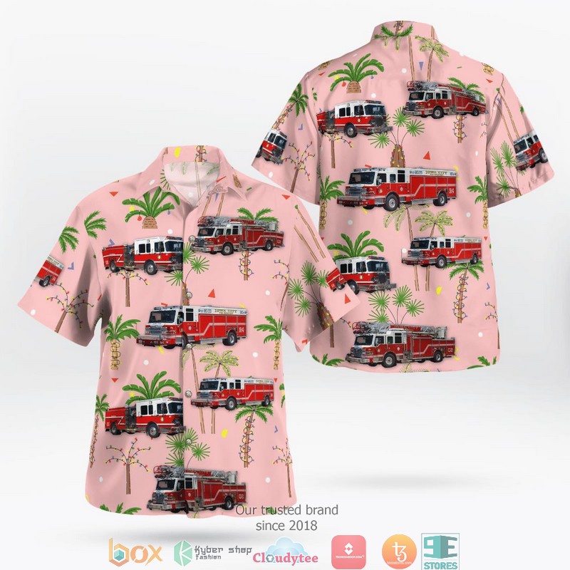 Iowa City Fire Department 3D Hawaii Shirt