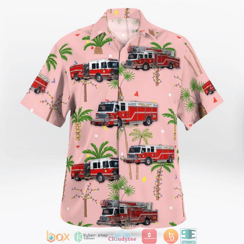 Iowa City Fire Department 3D Hawaii Shirt 2 Iowa City Fire Department 3D Hawaii Shirt 1