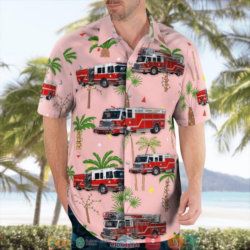 Iowa City Fire Department 3D Hawaii Shirt 3 Iowa City Fire Department 3D Hawaii Shirt 1 2