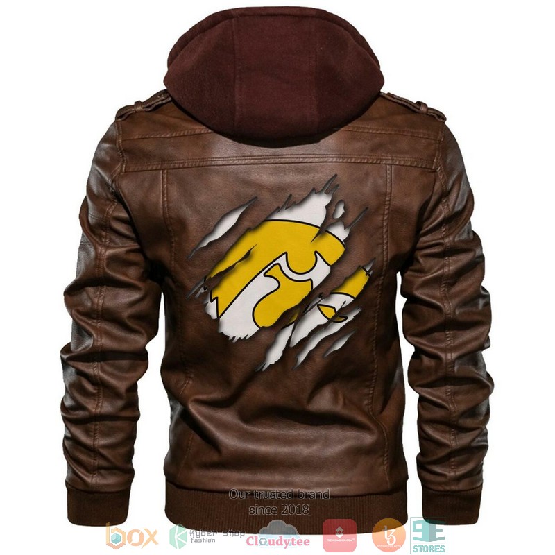 Iowa Hawkeyes NCAA Brown Leather Jacket