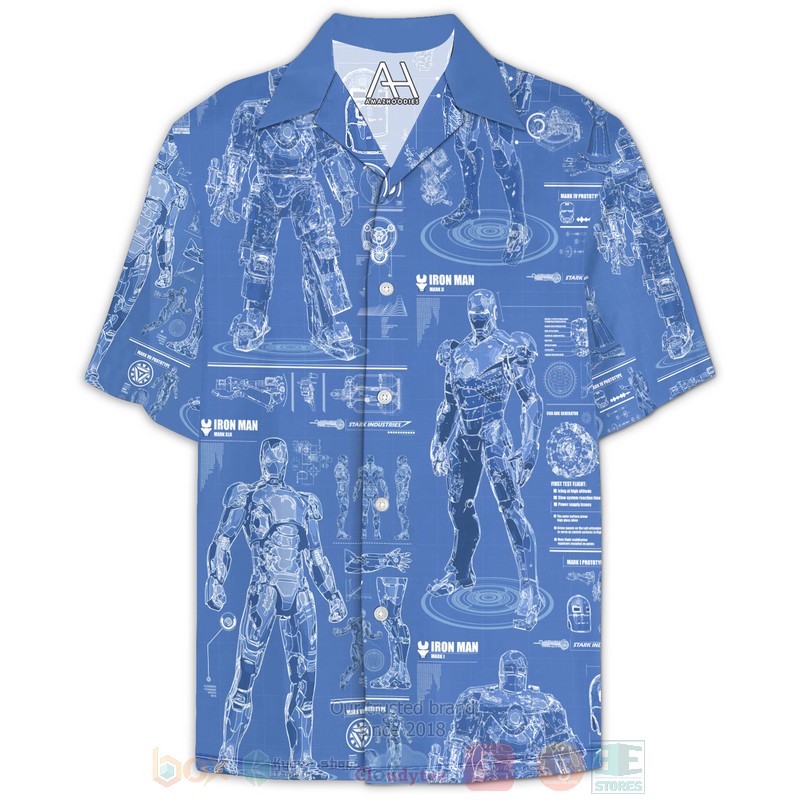 BEST Iron Man Patent 3D Aloha Shirt 1 Iron Man Patent Hawaiian Shirt