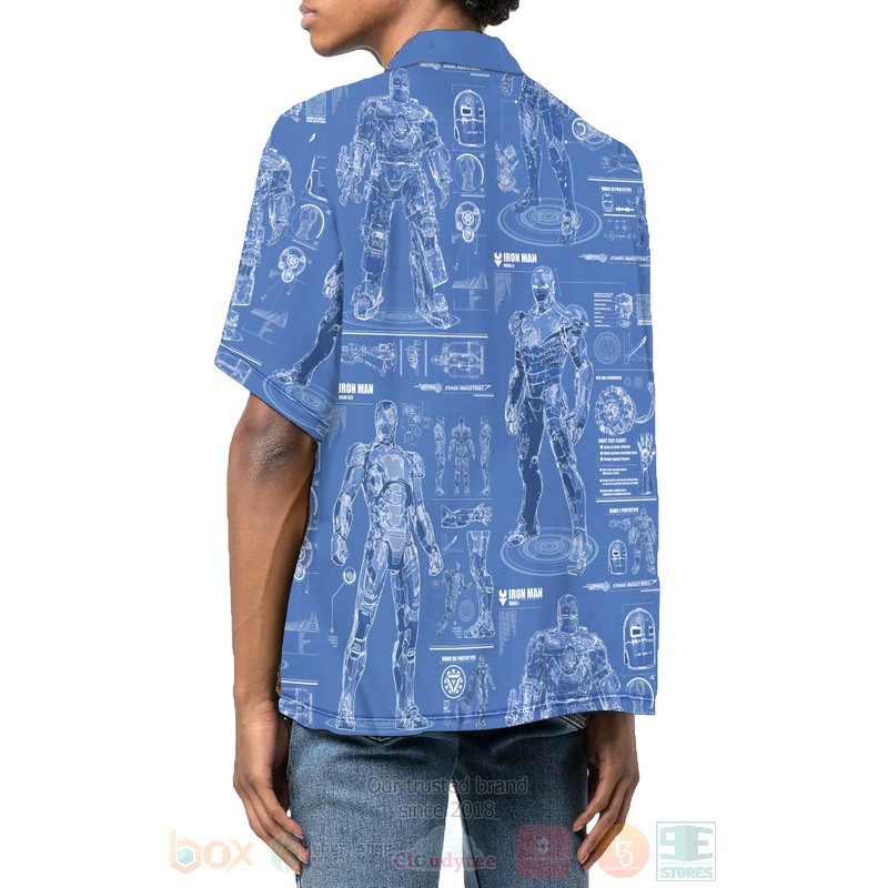 BEST Iron Man Patent 3D Aloha Shirt 3 Iron Man Patent Hawaiian Shirt 1 2