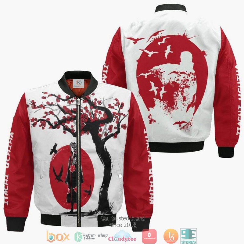 Itachi Akatsuki Naruto Anime Ninja Under The Sun 3D Bomber jacket