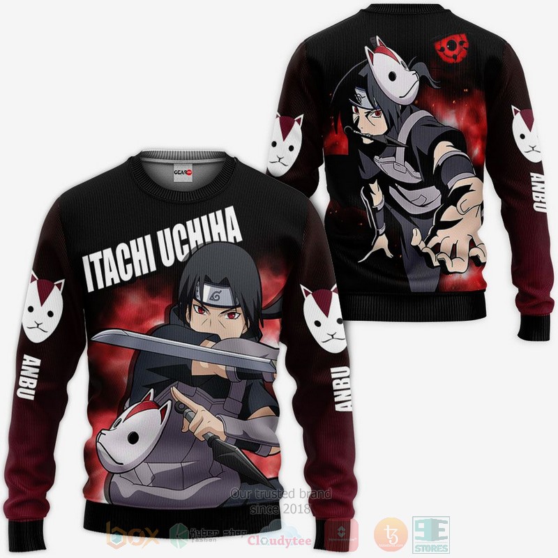 BEST Anime Itachi Anbu Naruto Custom All Over Print Hoodie-Bomber Jacket 2 Itachi Anbu Naruto Custom Anime 3D Hoodie Bomber Jacket 1