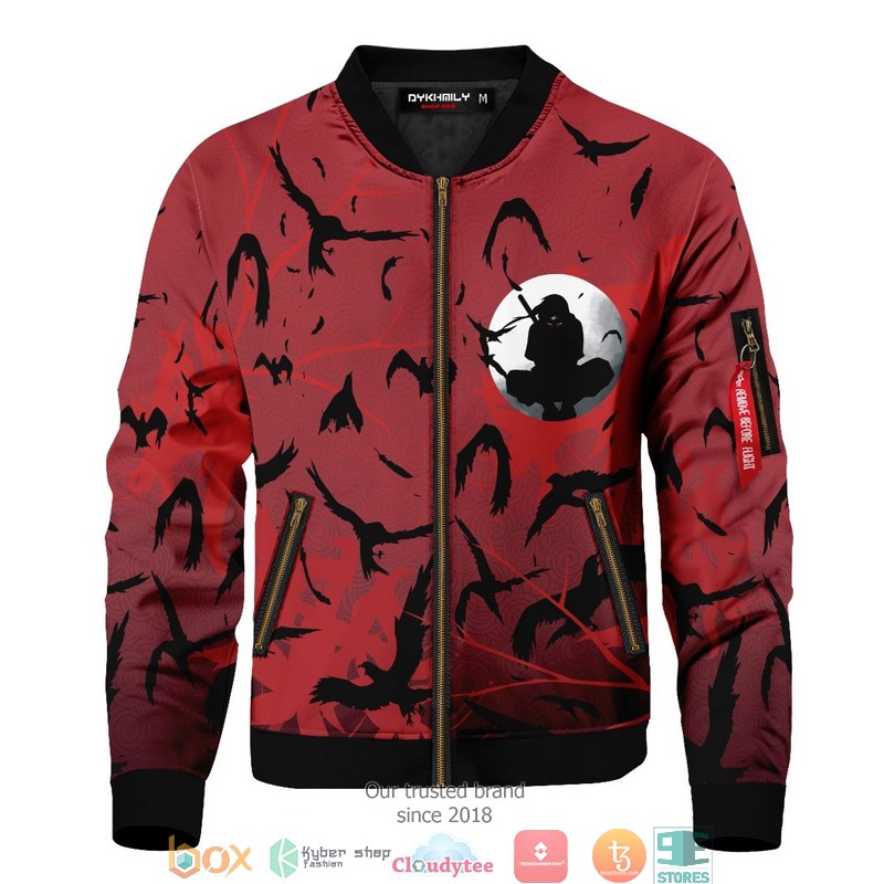 Itachi Crow Bomber Jacket word2