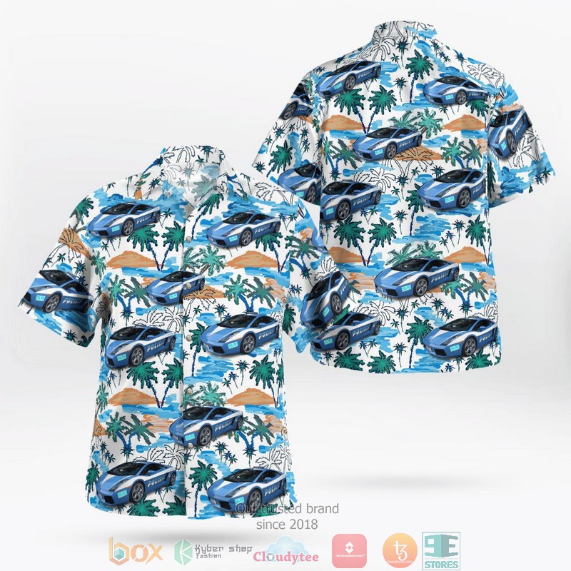 NEW Italy Polizia di Stato State Police Hawaii Shirt word1