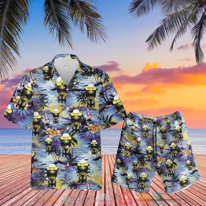 Italy Poste Italiane Scooter Hawaiian Shirt Short