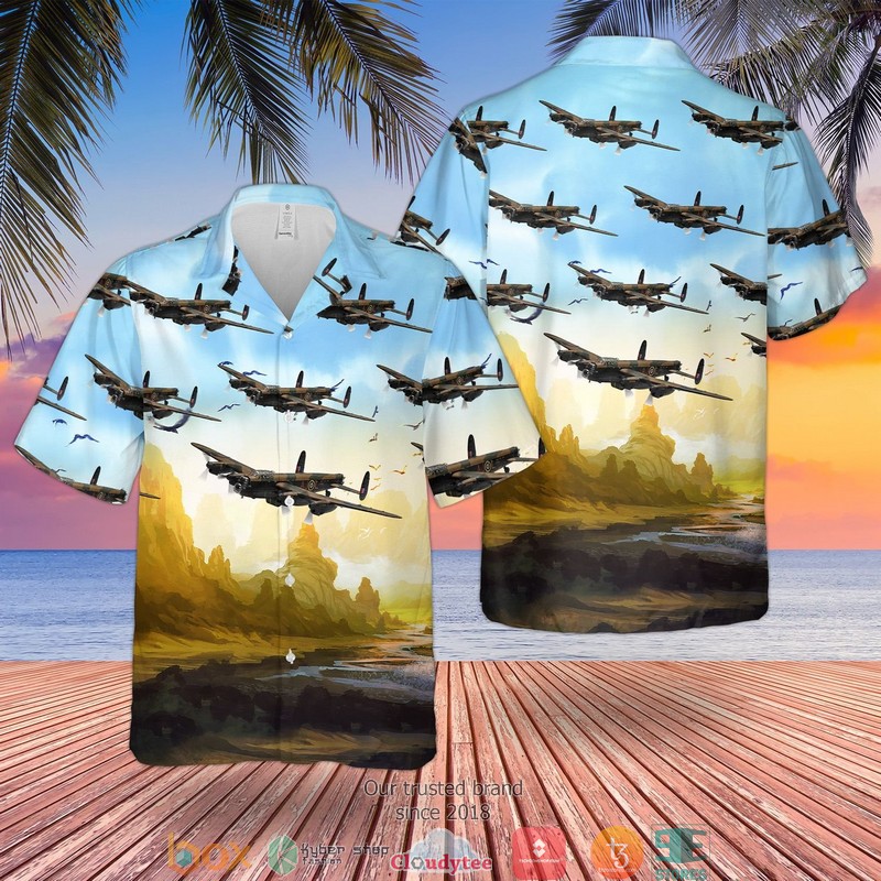 RAF Avro Lancaster B.III The Dambusters Limited Hawaiian Shirt 7 RAF Avro Lancaster B.III The Dambusters Limited Hawaiian Shirt word1