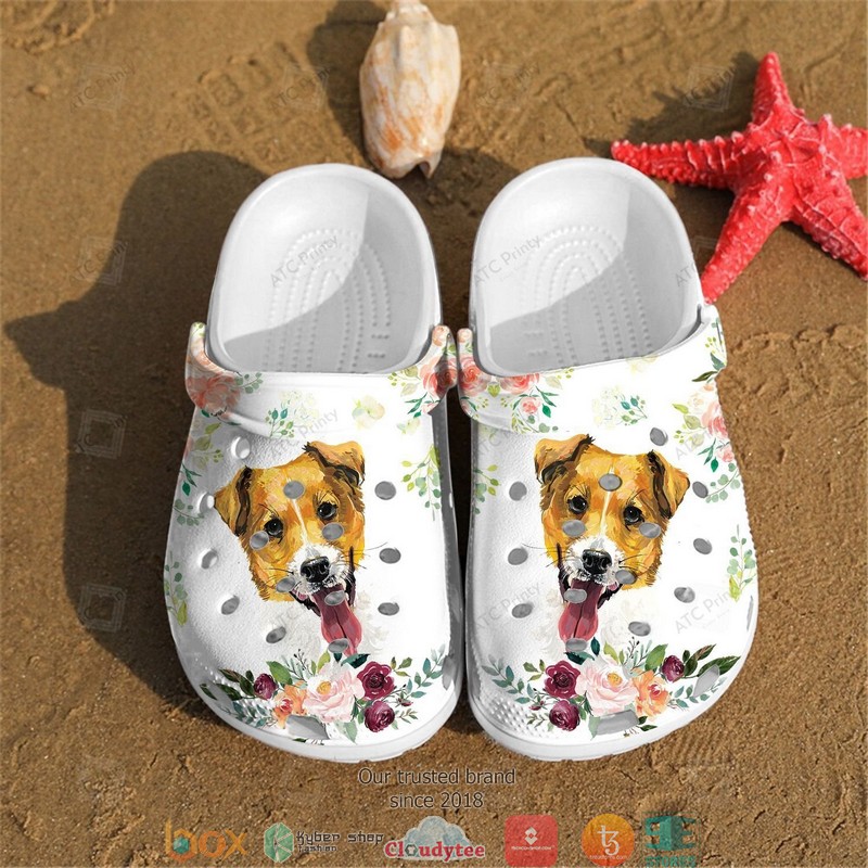 Jack Russell Flowers Crocband Clogs