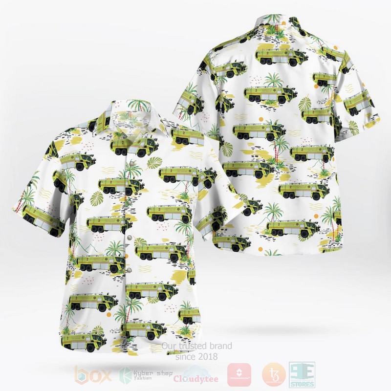 Jacksonville Florida Jacksonville Fire And Rescue Department Airport Crash Fire Truck Hawaiian Shirt
