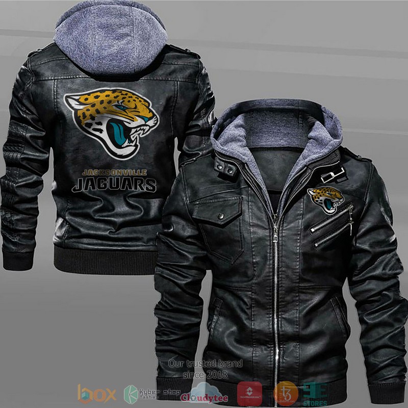 Jacksonville Jaguars Black Brown Leather Jacket