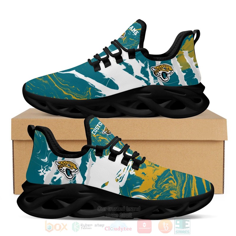 BEST Jacksonville Jaguars NFL Custom Name Clunky Max Soul Sneakers word2