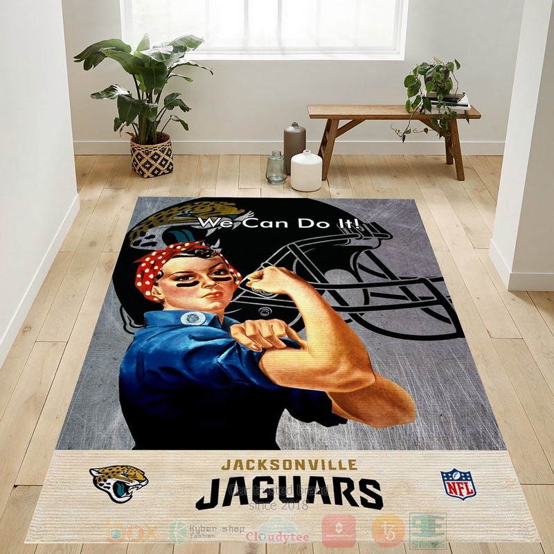 Jacksonville Jaguars NFL Team Logo Area Rugs
