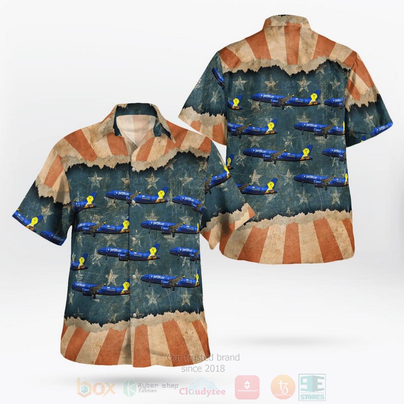 BEST JetBlue Airways Airbus A320-232 Veterans 3D Aloha Shirt word1