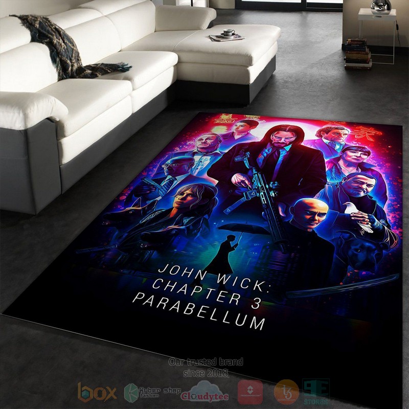 John Wick Parabellum Art Painting Movie Area Rugs