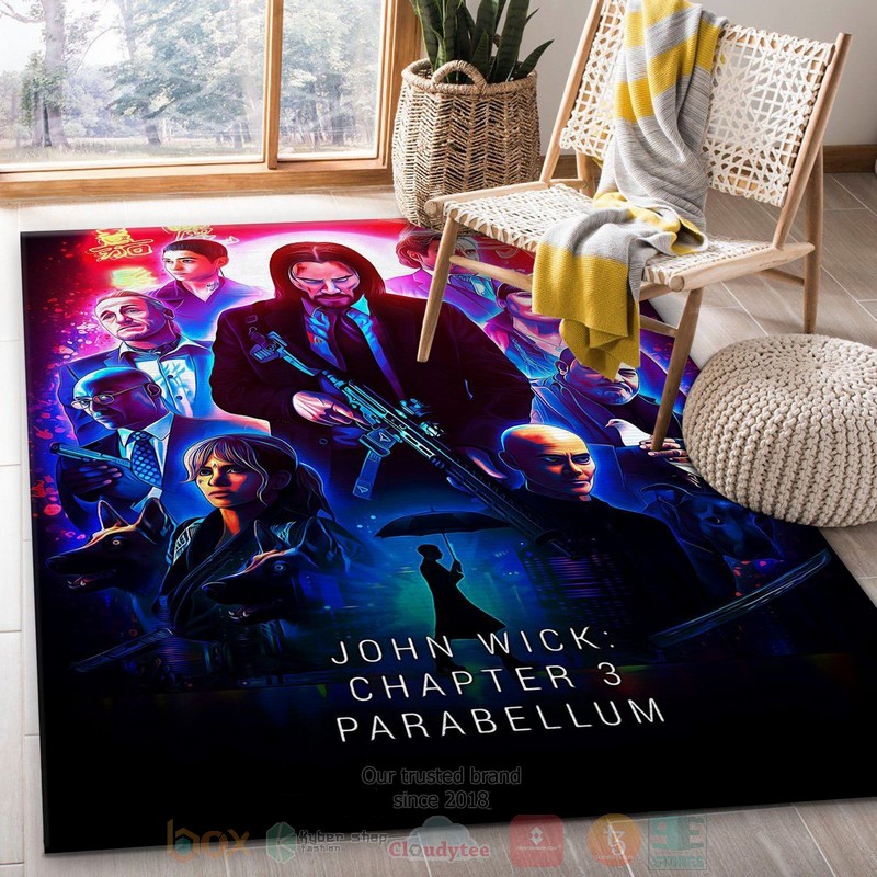 John Wick Parabellum Art Painting Movie Area Rugs 1