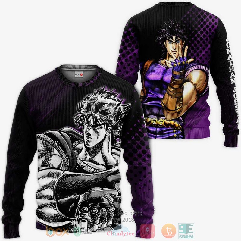 NEW Jonathan Joestar JoJo Adventures Anime Full Printed 3D Sweater, Hoodie 2 Jonathan Joestar JoJo Adventures Anime 3D Hoodie Bomber Jacket 1