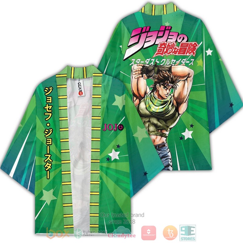 NEW Joseph Joestar Anime JoJo's Bizarre Adventure 3D Full Printed Kimono 3 Joseph Joestar Anime JoJos Bizarre Adventure Kimono 1 2