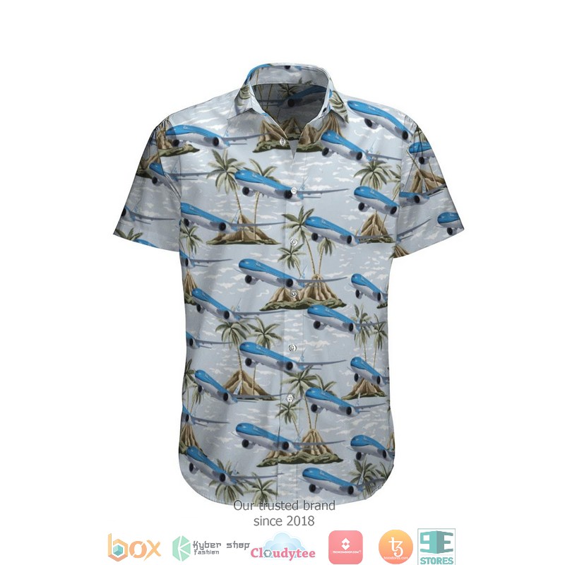 KLM Royal Dutch Airlines Boeing 777-300ER Limited Hawaiian Shirt word1