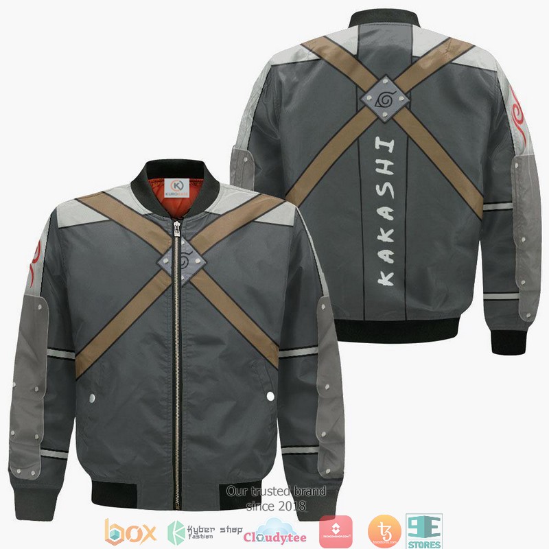 Kakashi Genin Naruto Anime 3D Bomber jacket 1 Kakashi Genin Naruto Anime 3D Bomber jacket