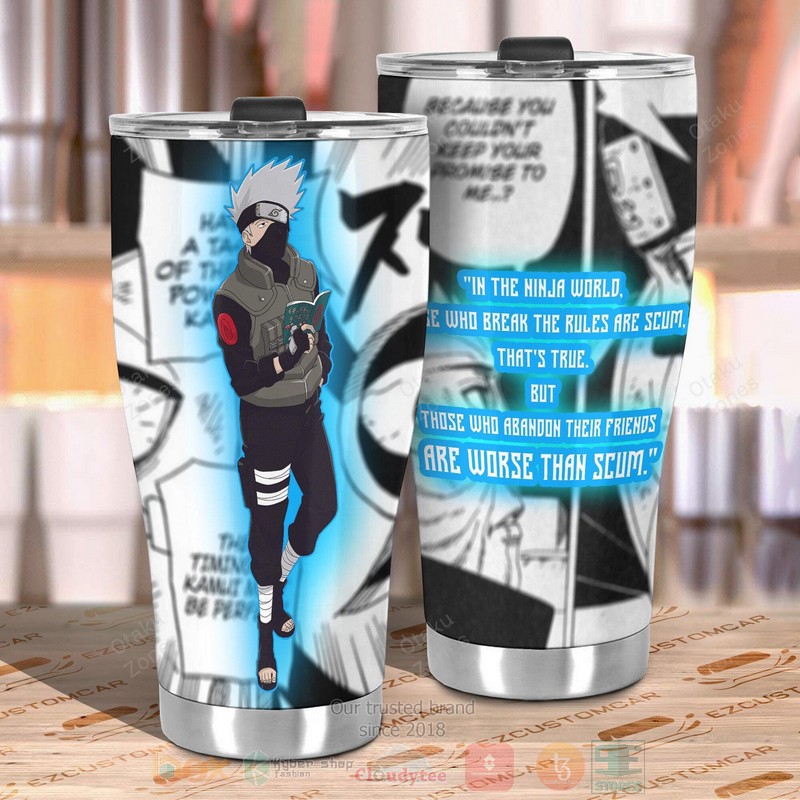 BEST Kakashi Stainless Steel Naruto Anime 3D Steel Tumbler 3 Kakashi Stainless Steel Naruto Anime Tumbler 1 2