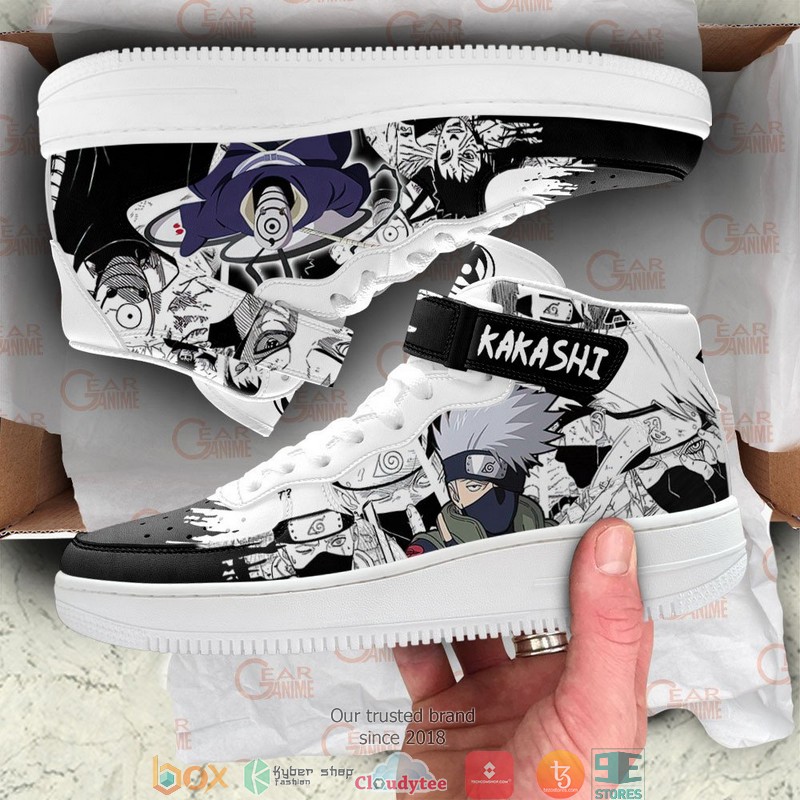 Kakashi and Obito Anime Mix Manga High Air Force Shoes 1 2 3